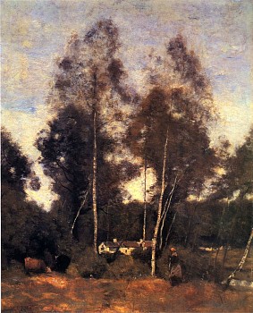 Work:&nbsp;Jean Baptiste Camille Corot Clairiere du Bois Pierre, aux Evaux, Pr&egrave;s Chateau-Thierry