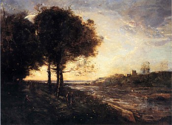 Work:&nbsp;Jean Baptiste Camille Corot Un Torrent dans des Romagnes
